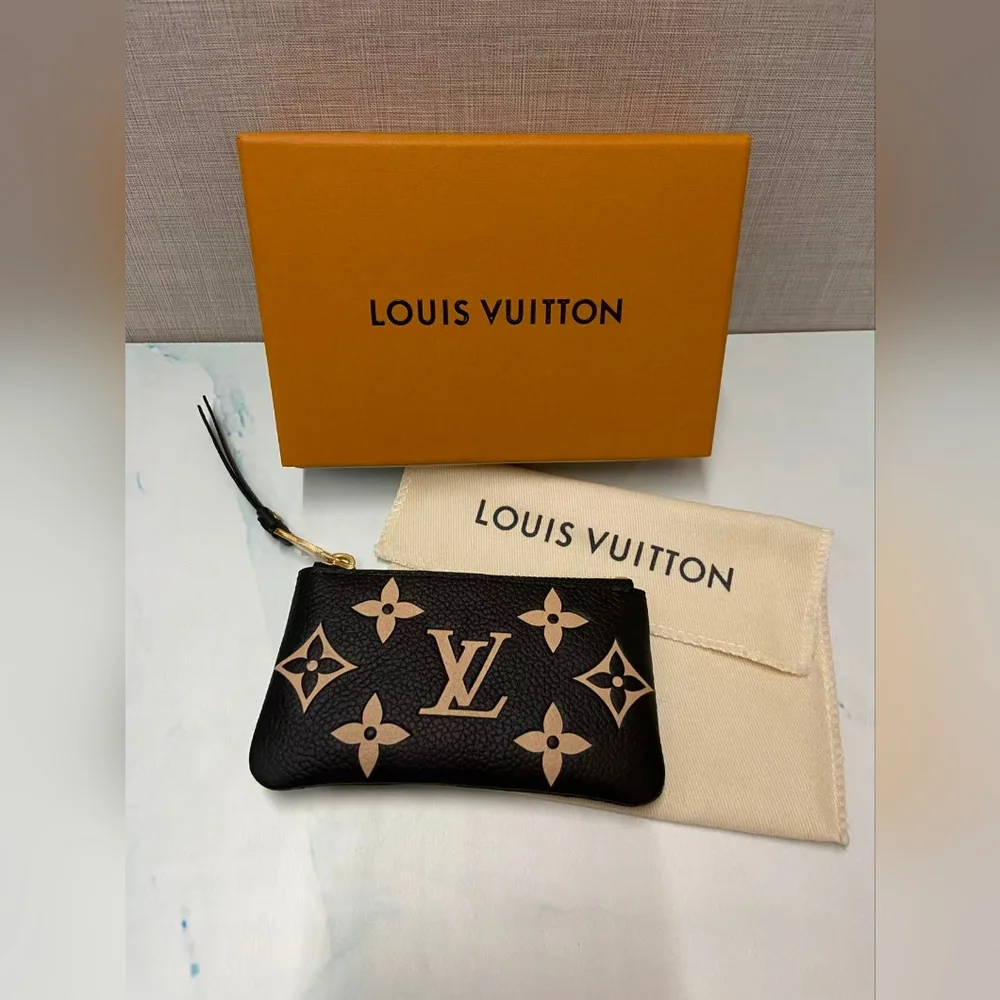 Louis Vuitton Monogram Large Patch Coin Pouch - Black & Beige